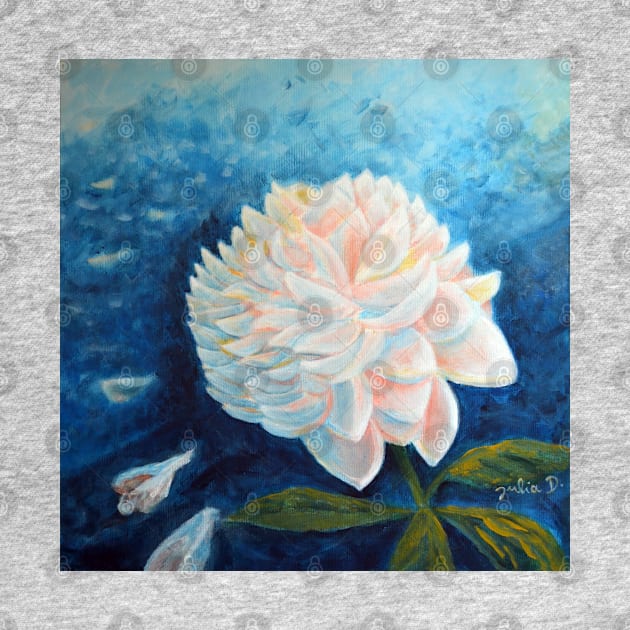 White Peony Painting by Paintings by Julia Doria